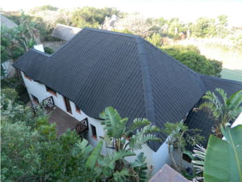 The tiled roof after the conversion from thatch
