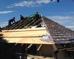 Roof branderings, insulation and ceilings were added